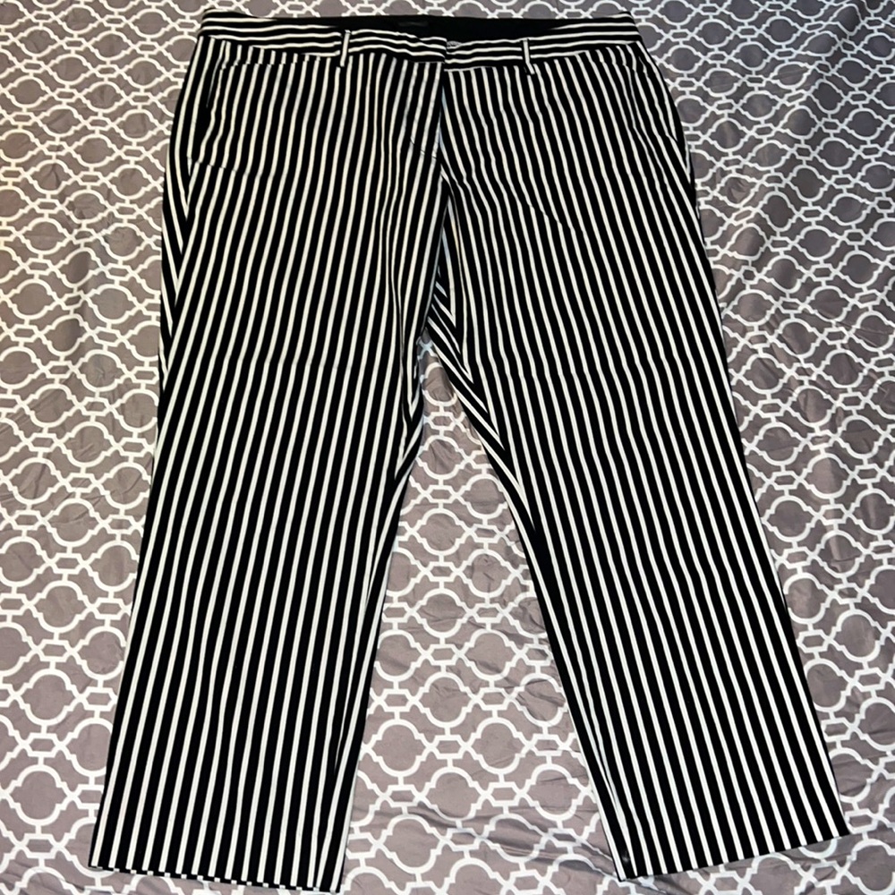 Striped ankle crop pants size 18